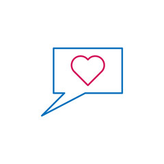 heart, love, pin, post icon. Element of romance for mobile concept and web apps illustration. Thin color line icon for website design and development, app development