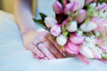 Obraz na płótnie Canvas Bride's bouquet close up