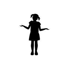 girl surprised silhouette