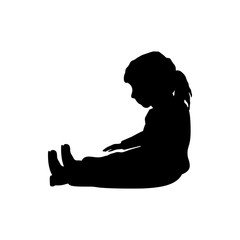 girl sitting silhouette