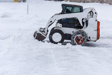 Skid steer snow