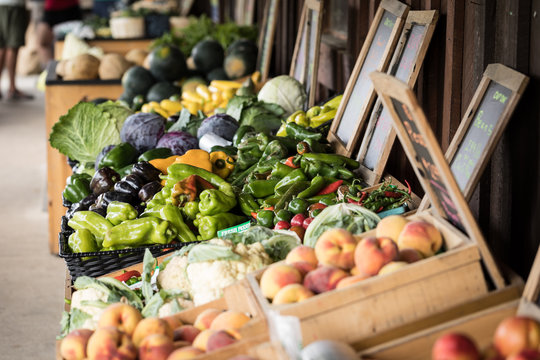 Fruits And Vegetables At The Market