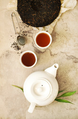 Obraz na płótnie Canvas Chinese tea. Pu erh Puerh Tea Cake.