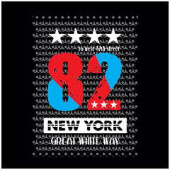 New York Brooklyn typography t shirt vector