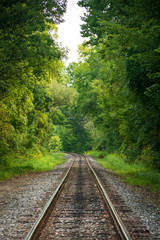 Fototapeta premium Train Tracks at Cuyahoga Valley National Park
