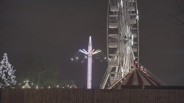 Still view of a fun fair