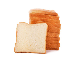 sliced bread isolated on white background