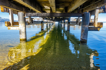 green water under trestle in south lake tahoe