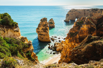 Rocks and ocean view. Ponta da Piedade