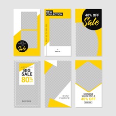 Editable commercial instagram stories template 