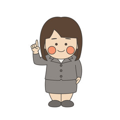 女性キャラクター人差し指