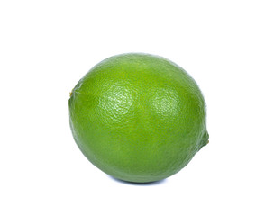ripe lime isolated on white backround