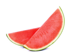 Slice of watermelon isolated on white background