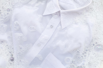 Soak  cloth before washing, white shirt