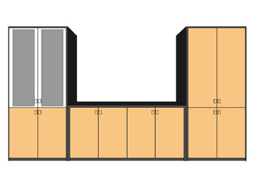 Vector furniture for the kitchen