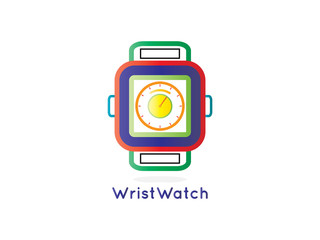 The word wristwatch logo
