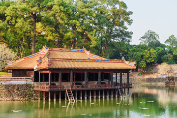 Beautiful view of Xung Khiem Pavilion, the Tu Duc Tomb