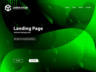 web landing page template background with abstract design and full color