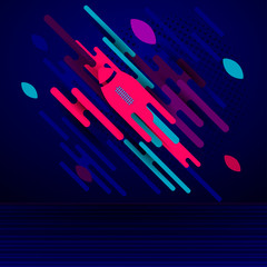 Modern sport vector with american football ball.