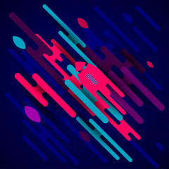 Modern sport vector with abstract elements and football ball.
