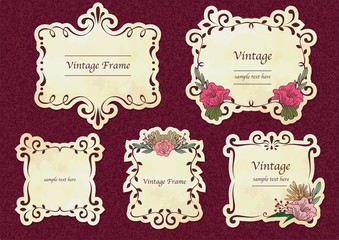 エレガントなフレームのセット