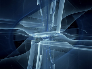 Abstract digital art background. Symmetry. composition of curves ands grids. Detailed fractal graphics. Data science and digital technology concept.