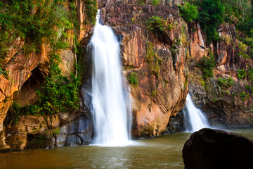 Fototapeta na wymiar Waterfall and white water beautiful