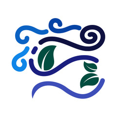 letter s, with plant, leaf and wind logo