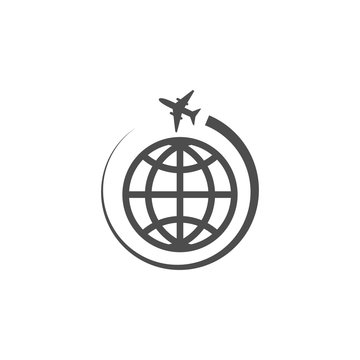 Globe world icon graphic design template vector