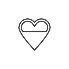 Heart love level line icon. linear style sign for mobile concept and web design. Love heart energy outline vector icon. Symbol, logo illustration. Pixel perfect vector graphics