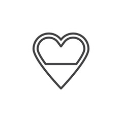 Love heart energy line icon. linear style sign for mobile concept and web design. Heart love level outline vector icon. Symbol, logo illustration. Pixel perfect vector graphics