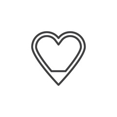 Love level line icon. linear style sign for mobile concept and web design. Love heart level outline vector icon. Symbol, logo illustration. Pixel perfect vector graphics