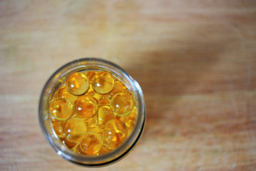 Yellow pills in a can