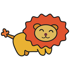 Lion in cartoon style.