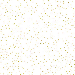 Glitter gold seamless pattern with polka dots. Hipster trendy effect. EPS 10