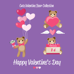 Cute Valentine bear collection.