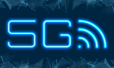5G New Wireless Internet Wi-Fi Connection. Global Network High Speed Innovation Connection Data Rate Technology