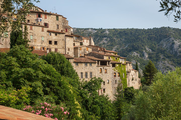 Fototapeta na wymiar The beautiful hilltop village of Peillon in the Alpes-Maritime department of southeastern France