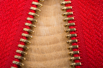 Closeup of a colorful  zipper