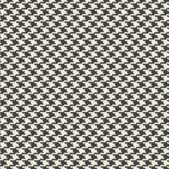 Vector houndstooth fabric seamless pattern. Textile ornament in two colors - 243615095