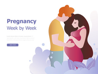 Web page design templates for family doctor, pregnancy, healthy life. Modern vector illustration concepts for website and mobile website development. 