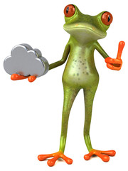 Fun frog - 3D Illustration