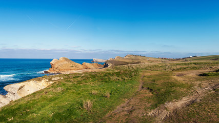 Panorama of Bay of Biscay in winter