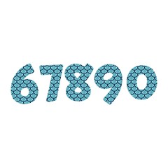 Mermaid scales numbers vector illustration