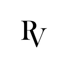 RV letter logo vector icon illustration