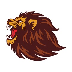 Lion Roaring Logo Mascot