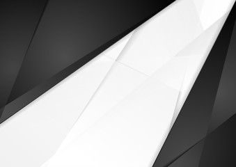 Abstract black white technology polygonal corporate background