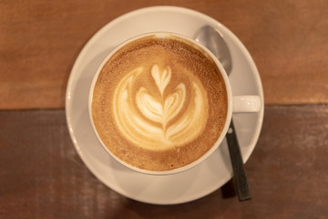 Coffee in a white cup