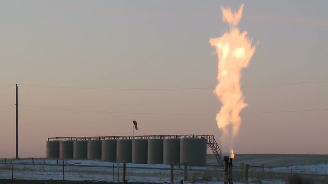 fracking gas flare