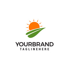 Sun nature Logo Template design